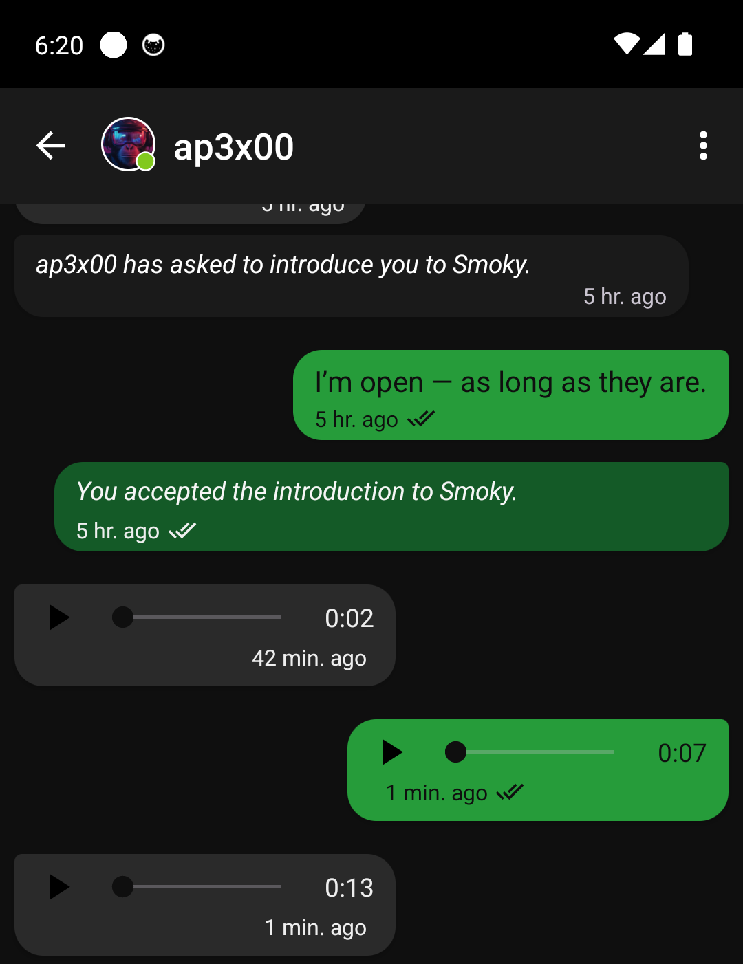Anonomi messaging interface